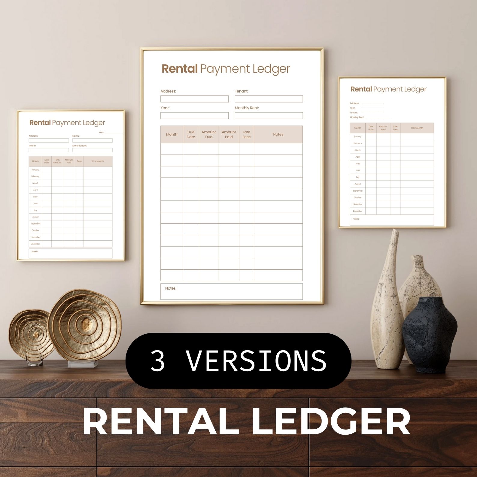Rental Ledger Template Image PDF Canva Editable - Image 2
