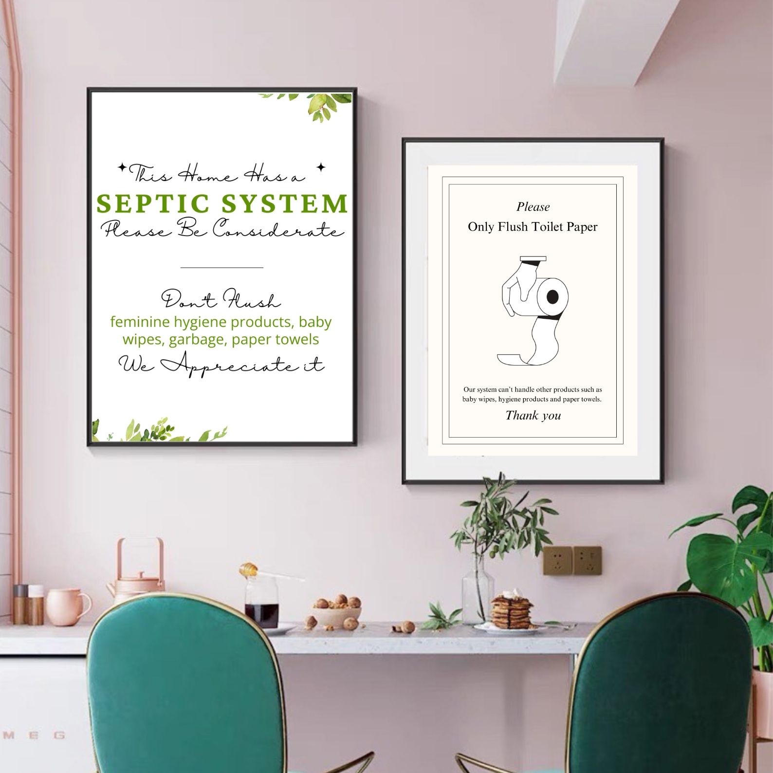 Printable Do Not Flush Signs Canva Editable PDF - Image 2