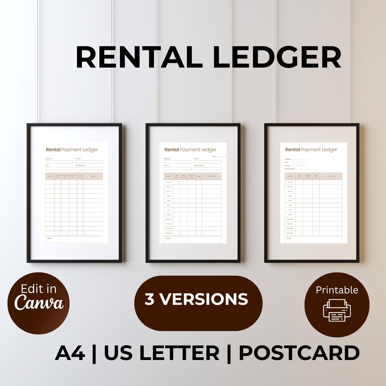 Rental Ledger Template Image PDF Canva Editable - Image 5