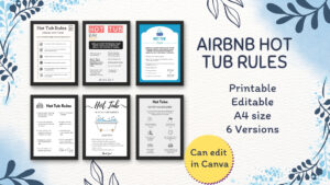 Airbnb Hot Tub Rules Template | Editable Guest Safety & Usage Guidelines PDF