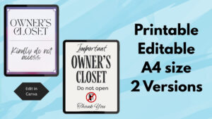 Airbnb Owners Closet Template Canva Editable PDF