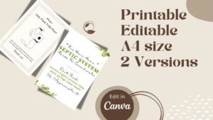 Printable Do Not Flush Signs Canva Editable PDF